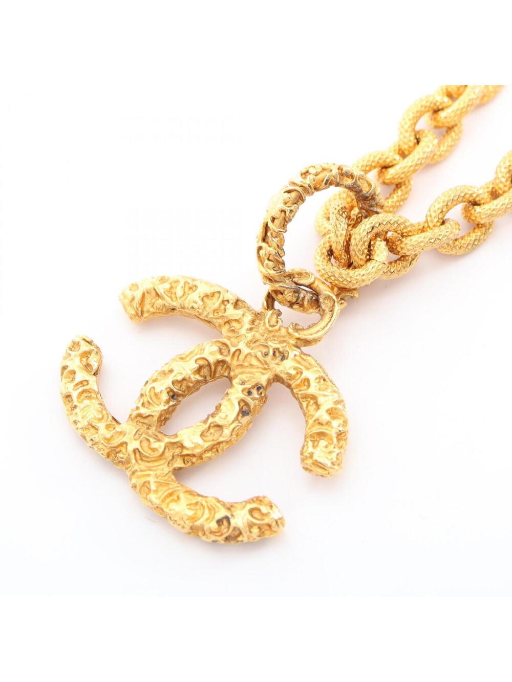 Chanel Cc Logo Pendant Necklace Metal #347291C20B